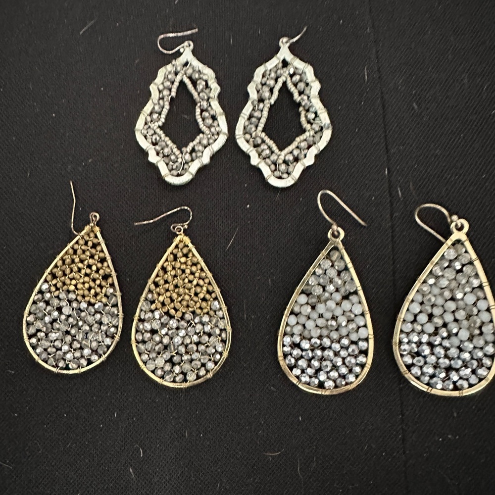 NEIMAN MARCUS BEADED EARRINGS. Each are lovely, group are meant to be shared.